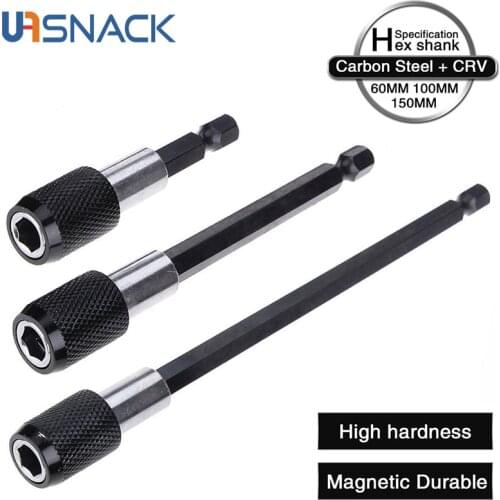 1/4 Inch Screwdriver Set Hex Shank Quick Release Precision Magnetic Bits Holder with Adjustable Collar Extension Bar 60 - 150mm