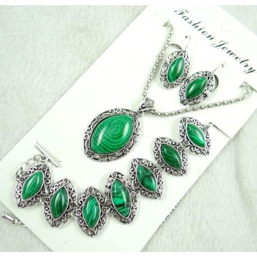 Natural stone Turquoises Quartz Crystal Opal tiger eye malachite Pendant for diy Jewelry making necklace bracelet 3 sets