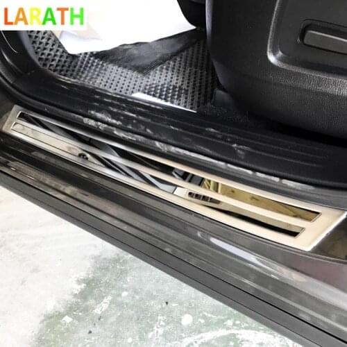 The New For Mazda CX-5 CX5 2017 2018 Car Stainless Steel Outer Side Scuff Plate Door Sill Cover Accessorie 4Pcs For 4doors