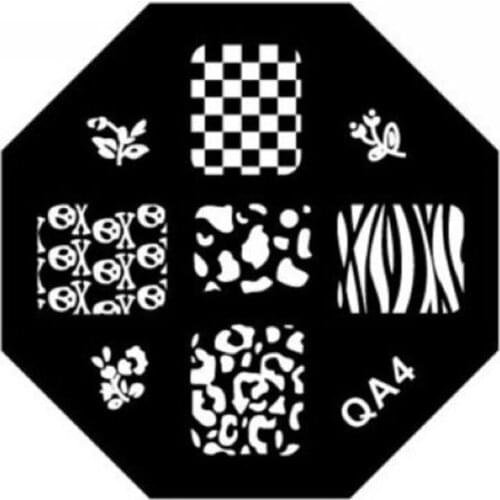 NEW QA new design stamping plate Manicure Nail Image Stamp Template Nofuji grass Flowers QA04