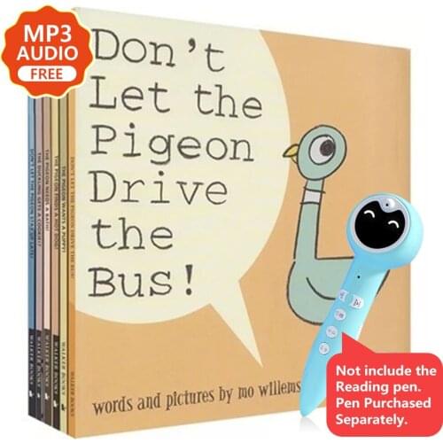 6 Book/Set Pigeon Drive The Bus Educational Toys for Children Educational Toys Montessori Learning English Books for Kids