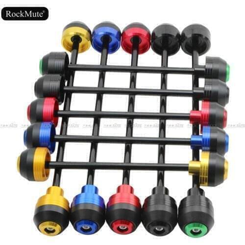 Front/Rear Axle Wheel Fork Sliders For KAWASAKI ZX-6R Ninja 2012-2013 ZX6R Motorcycle Crash Protector Falling Guard Pads