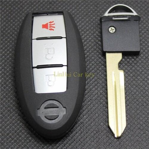 PINECONE for NISSAN TEANA SUNNY TIIDA SYLPHY LIVINA Remote Key 2+1 Buttons Remote Key Shell With Blank Key Blade 1 PC