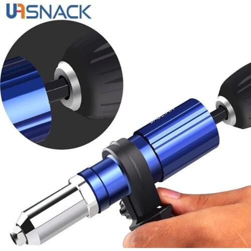 Electric Rivet Gun 2.4mm-4.8mm Rivet Nut Gun Drill Adapter Cordless Riveting Tool Insert Nut Pull Rivet Tool Auto Rivet Tool Set