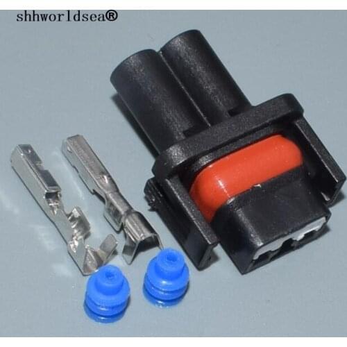 Shhworldsea 2 pin 1.0mm auto electric housing plug plastic car waterproof wiring cable connector plug 7223-6527-30