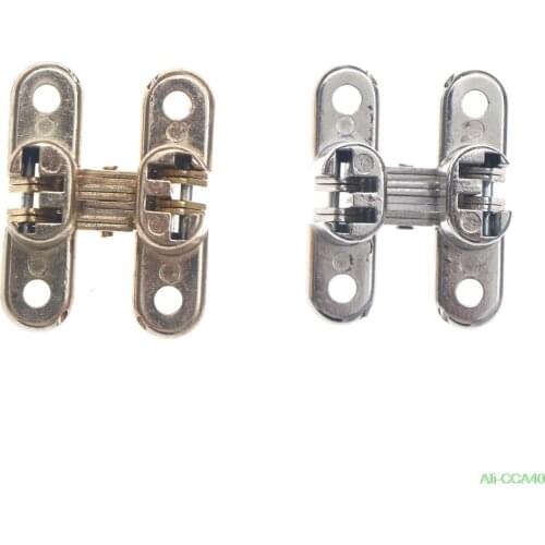 41.8*22*30mm Invisible Concealed Cross Door Hinge Zinc alloy Hidden Hinges For Folding Door Furniture Hardware