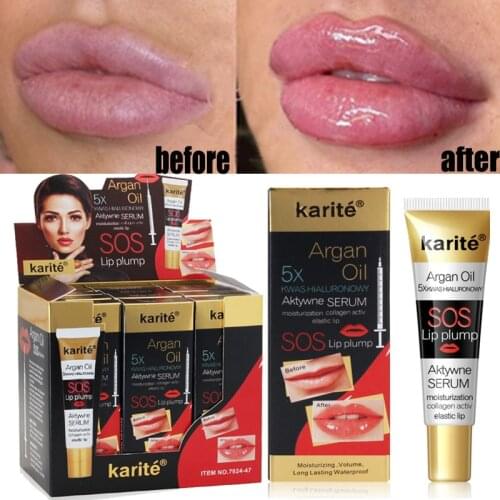 Instant Volumising Lip Plumping Serum Lip Plumper Lipsticks Treatment Clear Lip Plump Gloss Enhancer Fuller Hydrated Lips Oil