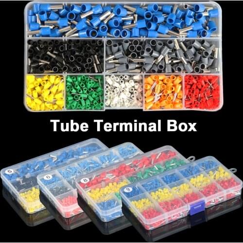 Tubular Terminal Box Various Electrical Bootlace Ferrules VE Tube Terminal Insulated Wire Connector Crimping Terminals Kits Set