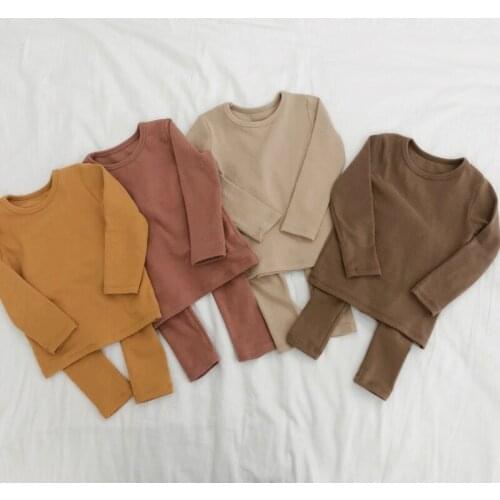 Spring Baby Boy Girl Soft Cotton Pajamas Clothes Set Sleepwear Nightwear Outfit for Newborn Infant Children Cloth Kid Clothing