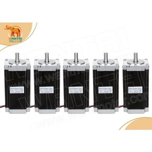 DEwarehous&EU FREE! Wantai Nema 5pcs 23 Stepper Motor WT57STH115-4204A 428oz-in 4.2A Medical Automation Imaging Printing Miling