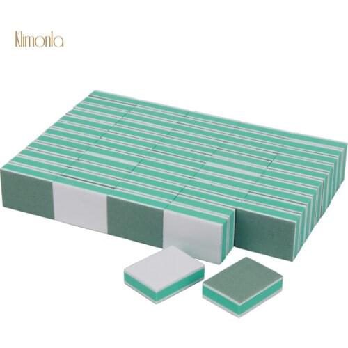 100pcs/lot Professional Nail Files Mini Cube Shape Sponge Nail Buffer Block Double Sided Sanding Sandpaper Manicure Nail Tools
