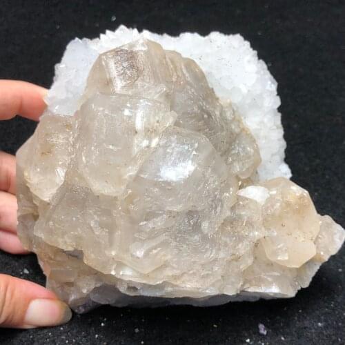 1161.8gNatural rare calcite and quartz mineral specimen healing energy garnet vein teaching stone home decoration collection