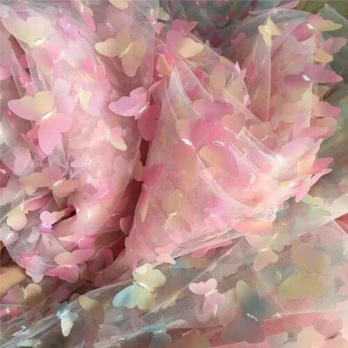 2021 New 3D Gradient Butterfly Mesh Fabric DIY Clothing Skirt Background Cloth Accessories