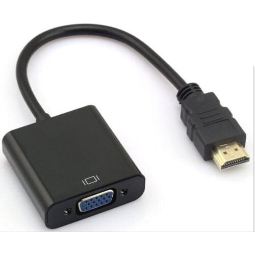 2016 PC Laptop HDMI to VGA 3.5mm plug Audio Cable Adapter Converter Male to Female HDMI VGA Video Support Full HD 1080P HDTV