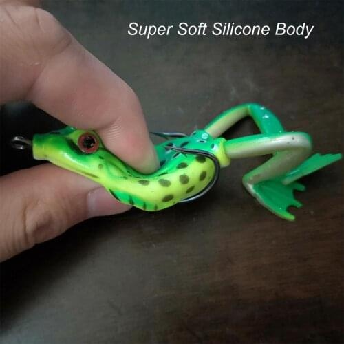 5PCS Minnow Fishing Lure Double Propeller Frog Soft Bait Silicone Artificial Crankbait Wobbler Jig Trolling Soft Lure Pesca