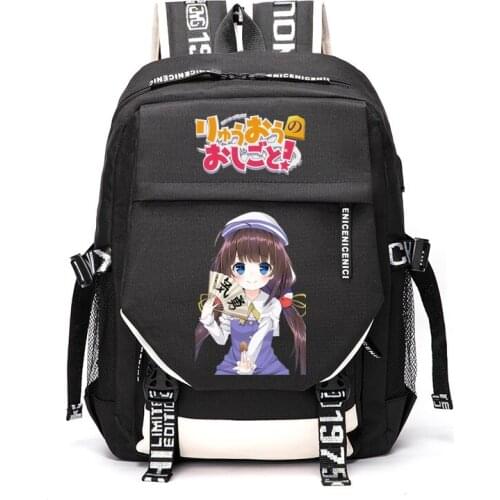 Anime Ryuuou No Oshigoto! Kuzuryu Yaichi Hinatsuru Ai Sora Ginko Outdoor Travel Rucksack Casual Schoolbag Student Backpacks