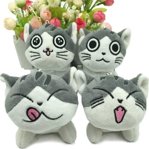 10cm Chis Cat Cheese Cat Keychain Bag Pendant Wedding Bouquet Doll Kid Toy