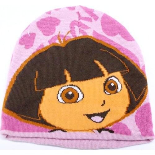 Baby Kids 2019 Winter Warm Hat dora Cartoon Character Printed