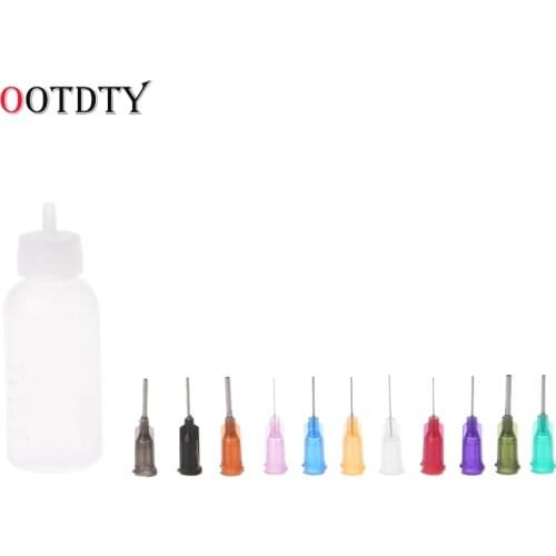OOTDTY 30ml Dispensing Dispenser Bottle For Rosin Solder Flux Paste with 11 Needles