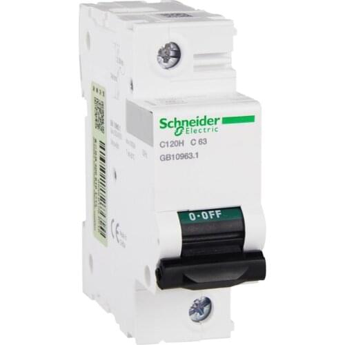 Export C120H Series Miniature Circuit Breaker Air Switch Original 1P D Type 63A 10KA A9N19804 Mini