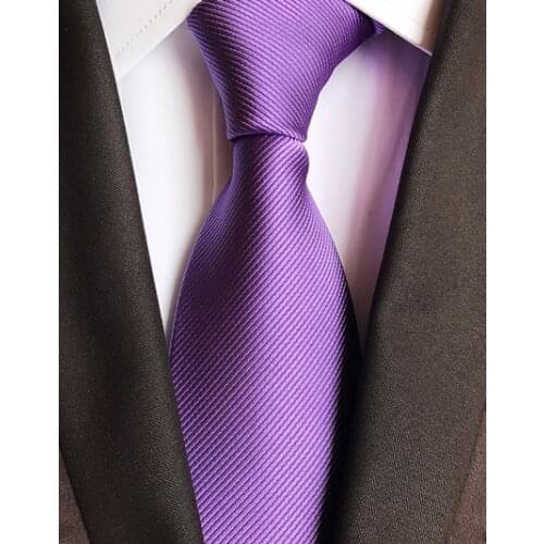 Purple Necktie with Stripes High Quality Men Jacquard Woven Ties Wholesale