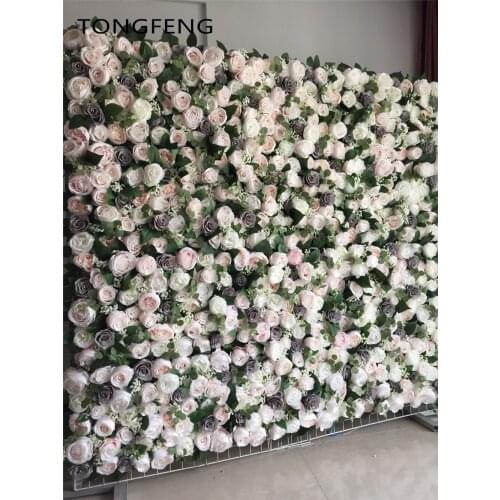 10pcs/lot Artificial silk hydrangea rose 3D flower wall wedding backdrop decoration flower stage decoration Mixcolor TONGFENG