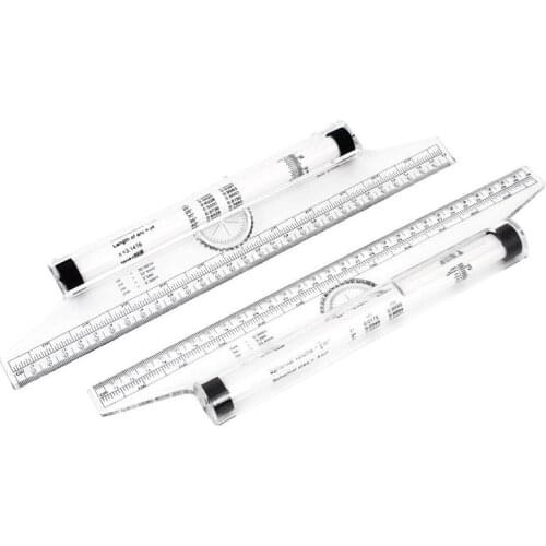 Art Drawing Tool Squares Angle Parallel Line Rolling Ruler 30 cm 2 pieces