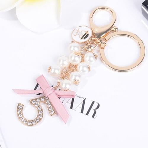 Custom Cute Bag Pendant With Bowknot Bag Key Chain Holder Crytals Strass Women Bag Flower Charm Key Chain Buckle Key Ring CH3603