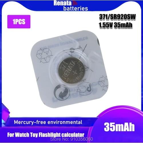 Renata AG6 371 SR920SW LR920 171 370 371 L921 LR69 SR920 SR69 1.55V Button Cell watch Coin Silver Oxide Battery