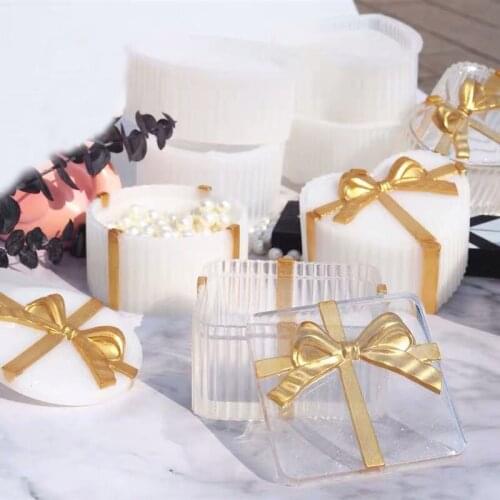 Round Heart DIY Epoxy Mould Bowknot Storage Box Mold Handcraft Silicone Molds For Soap Candle Ornament Decor moule silicone