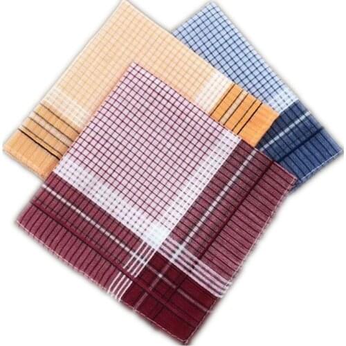 Square Multicolor Plaid Stripe Men Women Pocket For Wedding Party Business Chest Towel Handkerchiefs Scarves Random Style