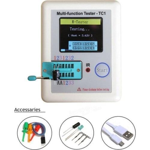 Multifunctional Transistor Tester Lcr-Tc1 Full Color Graphic Display With Battery Tft For Diode Triode Capacitor Resistor