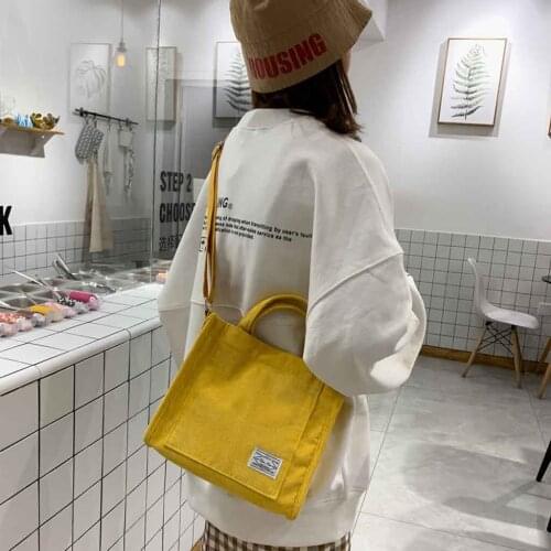 MOLAVE Handbags Women Canvas Corduroy shopping Bag Fashion Casual Shoulder Messenger Bag travel Tote handbags luxury May26