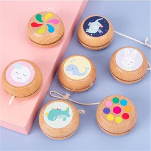 New Montessori Educational Wooden toy 3D Puzzle Wooden Yo-Yo Round baby Early Education Enlightenment Intellectual Learning Toy