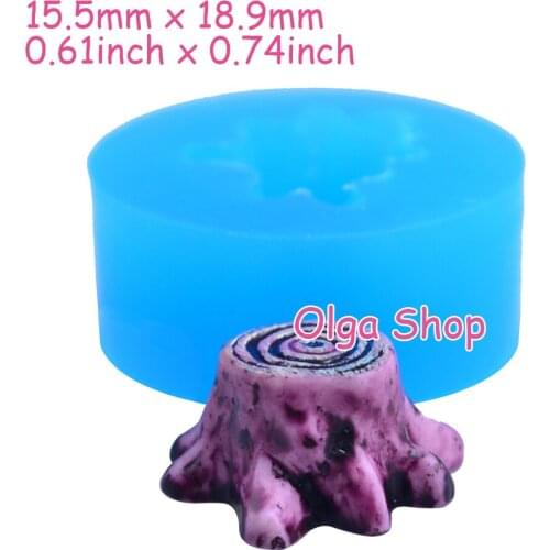 PYL834 15.5mm x 18.9mm Stump Silicone Mold Fondant Cake Decoration Candy Resin Clay Earrings Necklace Craft Soap Candle