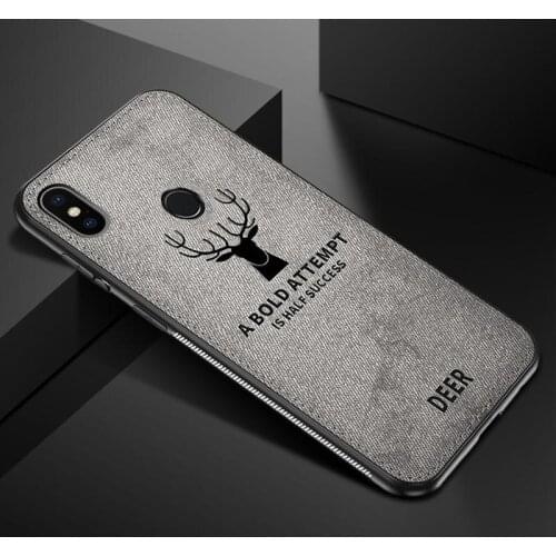100PCS Luxury Fabric Cloth Texture Soft TPU Edge Deer Phone Back Cover For iPhone X XS Max XR 8 7 6 Case for Samsung By Free DHL