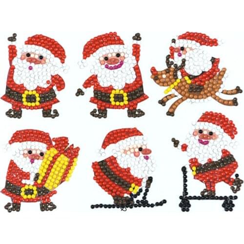 Christmas Diamond Painting Kits for Kids 5D DIY Diamond Kits Paint by Numbers Handmade Sticker Arts and Crafts for Children