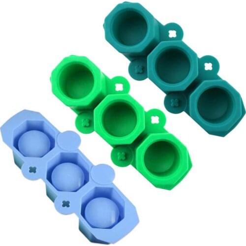 Silicone Concrete Mold Household Pot Mold 3 Hole Cactus Flower Concrete Molds Silicone Cup Mould Supplies 3 Colors