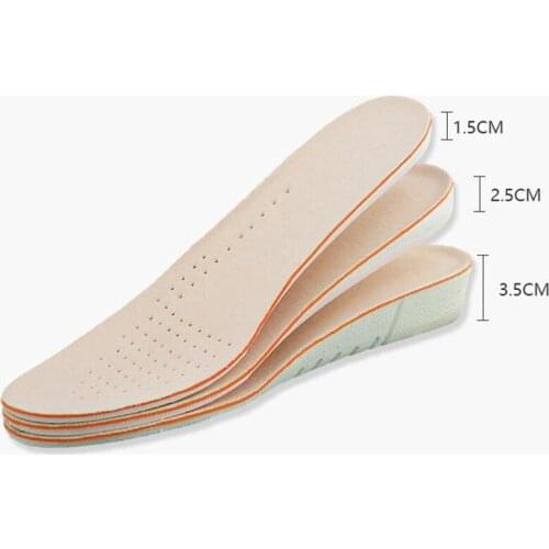Shoe Insole Men Women Shoe Pad EVA Hipoly Height Increase Heighten Breathable Feet Arch Support Insert Foot Orthotics Cushion