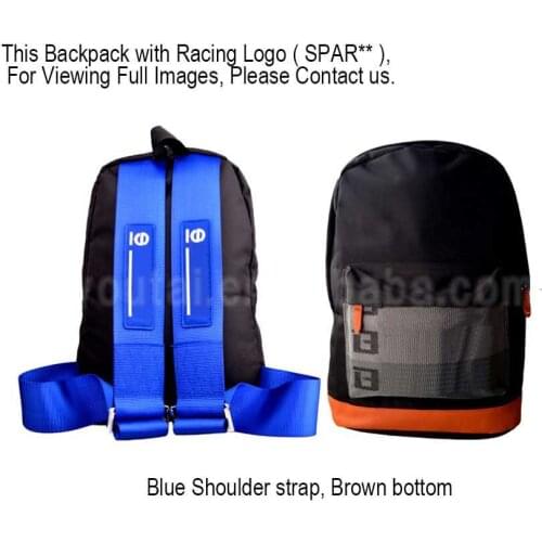 Storage bag For honda JDM Racing Seat Cloth Backpack Car Harness Canvas Bag Racing Seat Belt Backpack Strap School Backpack
