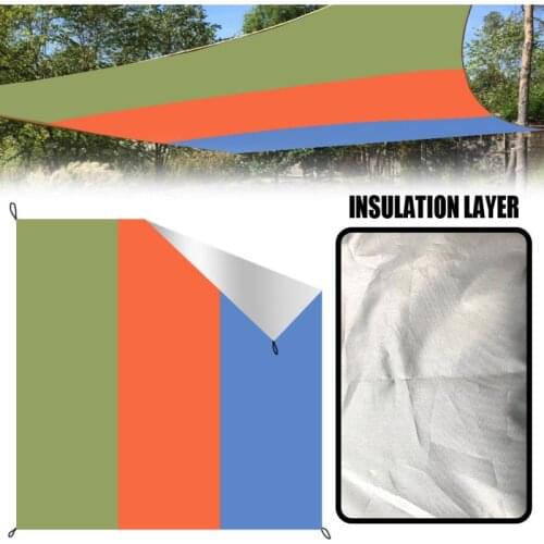 Heat-insulating Shading Net Camping Beach Blanket Waterproof UV Protection Sun Awning Outdoor Garden Sun Shade Sail Supplies