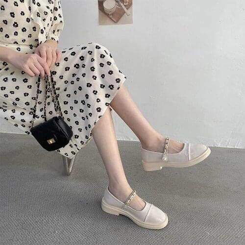 Vintage Mary Jane shoes for women spring summer Japanese style jk shoes 2021 new comfortable sexy white leather shoes women