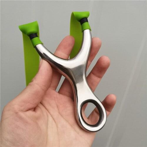 Solid Titanium Steel Flying Tiger Flat Leather Slingshot Recurve Slingshot Outdoor Sports Precision Stainless Steel Flat Rubber