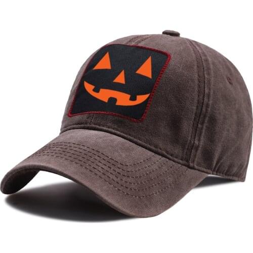 Outdoor Hip Hop Riding Hats Pumpkin Smiley Halloween Baseball Cotton Unisex Cap Snapback Hat Breathable Harajuku Baseball Caps