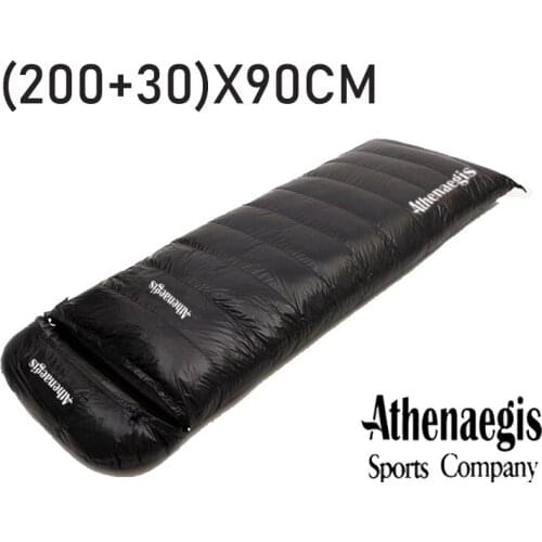 Ultralarge (200+30)x90CM Large Size White Goose Down 600g Filling Adult Use Waterproof Camping Sleeping Bag