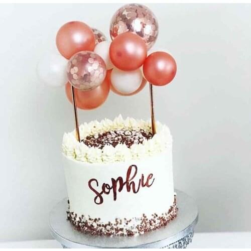 10pcs 5inch Balloon Cake Topper Set Balloons Garland Arch Cake Topper for Baby Shower Birthday Wedding Party Decoration Supplies