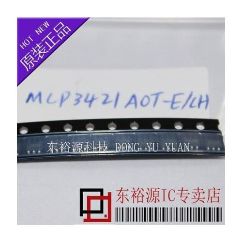 10PCS MCP3421AOT-E/CH SOT23-6 MCP3421AOT-E SOT23 MCP3421AOT MCP3421 3421 New and original