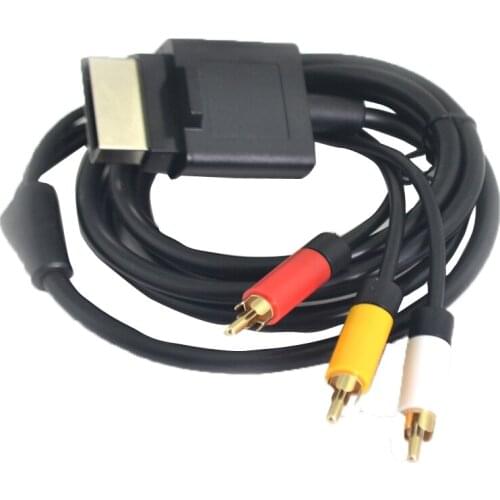 10 pcs a lot 1.8M/6ft VGA Component Audio Cable Cord Wire Line HD VGA AV Cable & 2RCA for Xbox 360