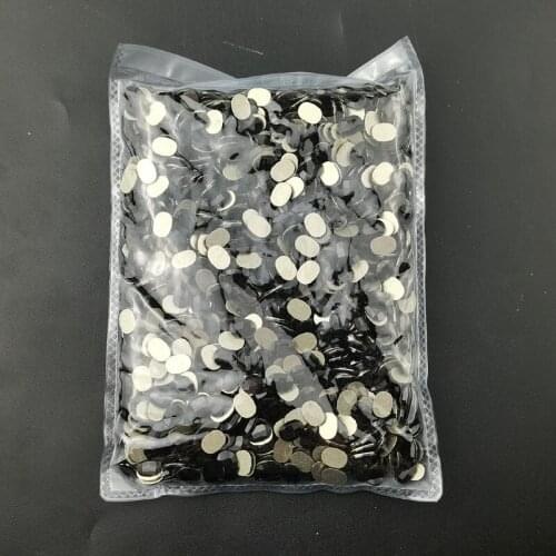 1440pcs/Pack Wholesale Nail Art Rhinestones Black Color Glass Flat Bottom Crystal Stone For 3D Nails Decoration Accessories