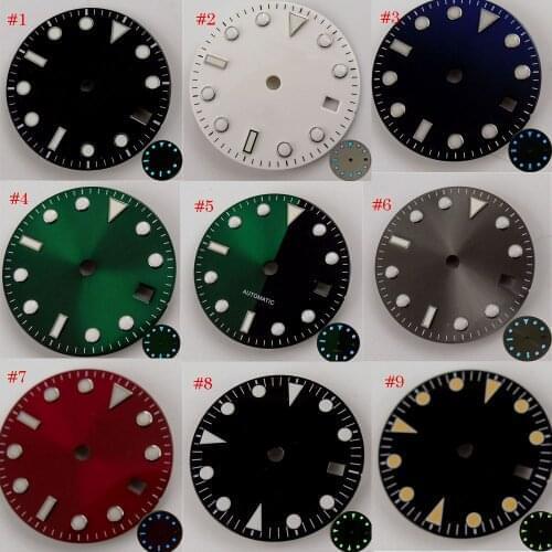 28.5mm Watch Dial Luminous Marks Fit 21 Jewels MIYOTA 8215 821A 8205 ETA 2824 2836 Mingzhu 2813 Automatic Movement